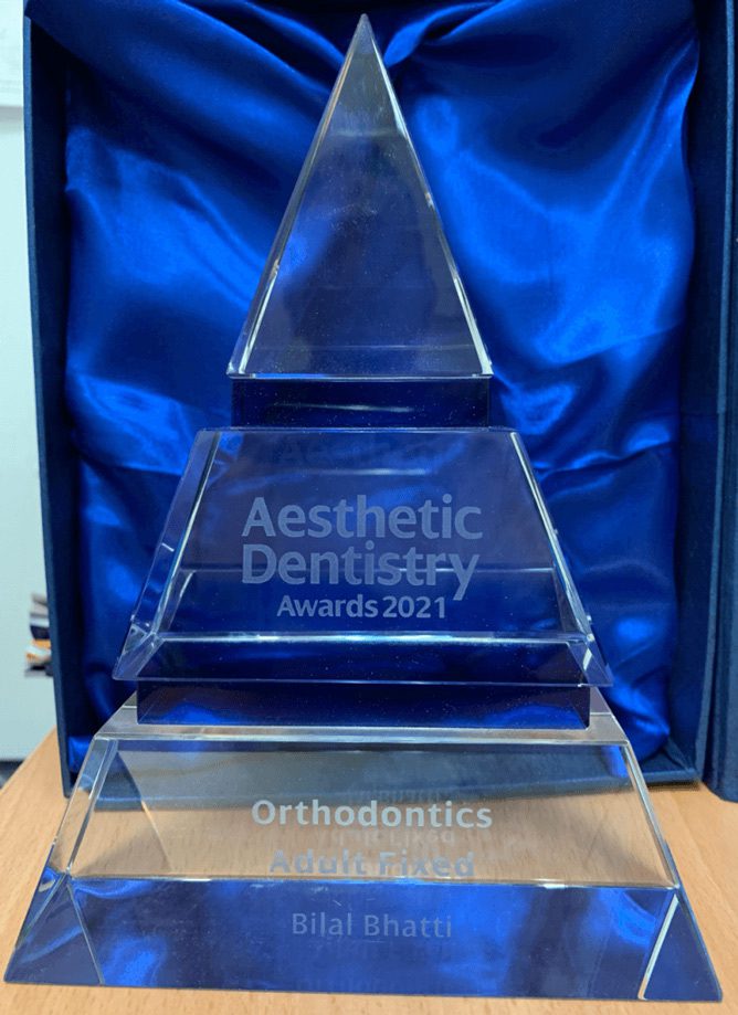 Aesthetic dentistry award issued to Dr Bilal Bhatti 2021 