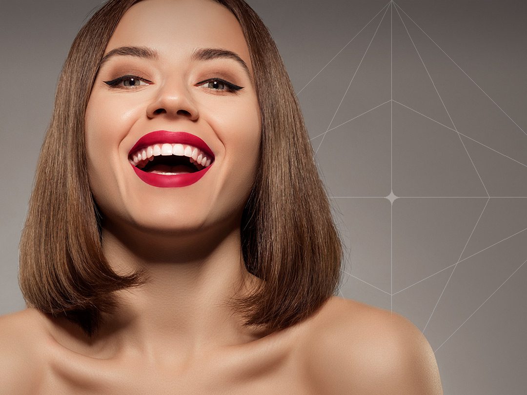 Woman smiling after orthodontist visit in Stockport, Manchester