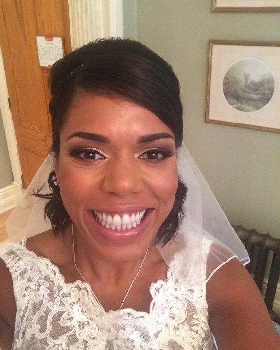 penny wedding selfie with her perfect smile